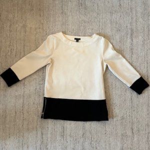 Black & White Boatneck Ann Taylor Blouse